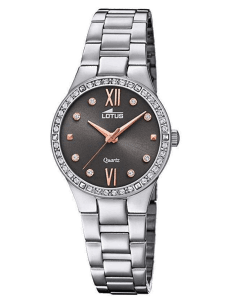 Montre Lotus L18460/2 pour Femme en Acier Argent Cadran Noir