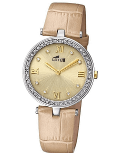 Montre Femme Lotus Bliss L18462/2 en or et cuir