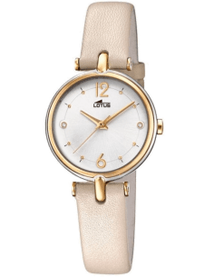Montre Femme Lotus Bliss L18459/1 en acier et cuir beige