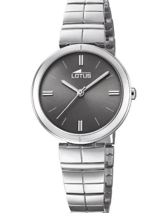 Montre Lotus L18431/2 pour Femme en Acier Argent Cadran Noir