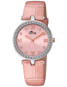 Montre Lotus pour Femme L18462/3 - Cadran Fuchsia, Bracelet Cuir Rose