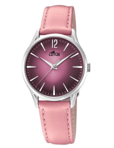 Montre Lotus Revival L18406/2 pour Femme, Cadran Violet, Bracelet Cuir Rose