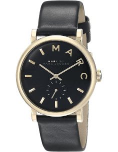 Montre Femme Marc by Marc Jacobs Baker MBM1269 - Cadran et bracelet noir, boîtier or