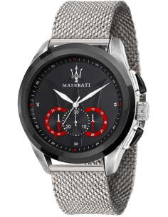 Montre Homme Maserati Traguardo R8873612005 Cadran noir maille milanaise