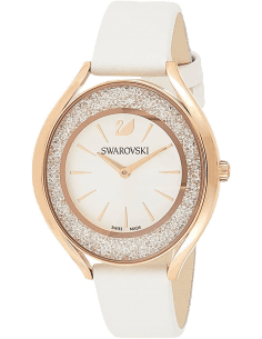 Montre Femme Swarovski Crystalline Aura 5519453 bracelet cuir blanc