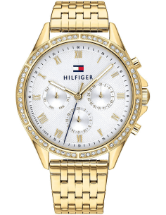 Montre Femme Tommy Hilfiger Ari 1782142 en acier doré, cadran blanc
