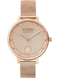 Montre femme Versus by Versace VSP1S1620, boîtier et cadran or rose, bracelet acier maille milanaise