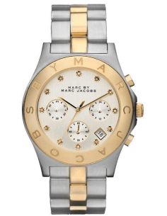 Montre Marc Jacobs Blade MBM3177 en acier argenté bi-colore