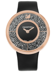 Montre Femme Swarovski Crystalline 5045371 Bracelet en cuir noir