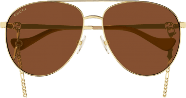 Lunettes de soleil Gucci GG1088S forme pilote en métal