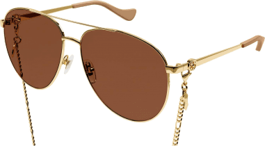Lunettes de soleil Gucci GG1088S forme pilote en métal vue 2
