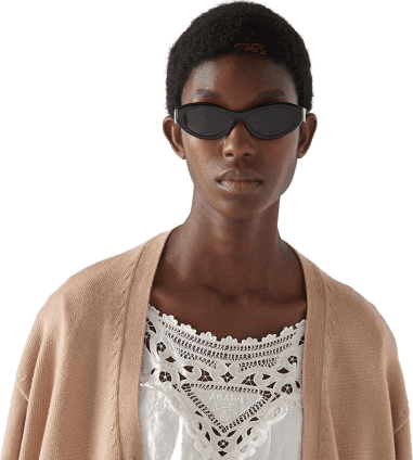 Lunettes de soleil Prada Symbole PR 26ZS Ovales en acétate vue 3