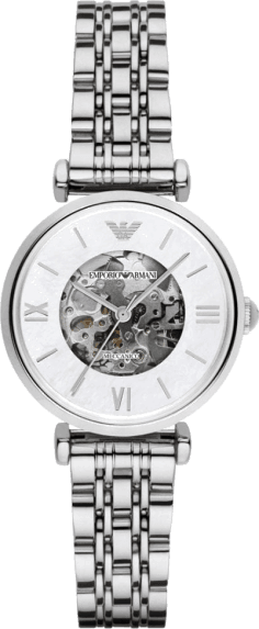 Montre Femme Emporio Armani AR1991 Squelette en Acier Argenté