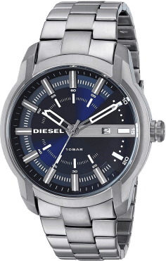 Montre Homme Diesel DZ1768 Acier Inoxydable Argent Cadran Bleu