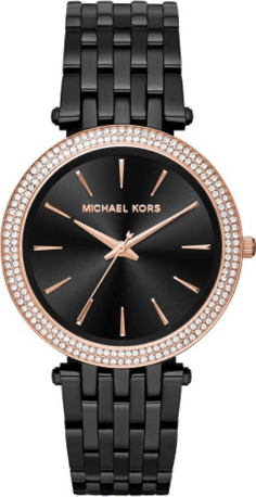 Montre Femme Michael Kors Darci MK3407 en Acier Noir et Or Rose
