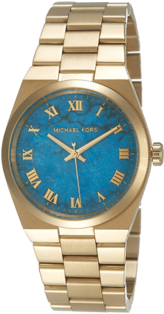 Montre Femme Michael Kors Channing MK5894 dorée cadran turquoise