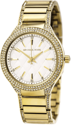 Montre Femme Michael Kors MK3347 Cadran Blanc Bracelet Acier Or Jaune