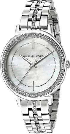 Montre-bracelet Michael Kors Cinthia MK3641 pour Femme, Cadran Nacré et Bracelet Acier Argent