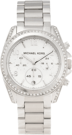 Montre Michael Kors Blair MK5520 pour Femme, Cadran Blanc Strass et Bracelet Acier Argent