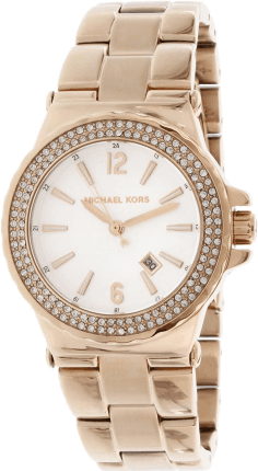 Montre Michael Kors Ritz MK5921 Femme - Cadran Blanc, Bracelet Acier Or Rose