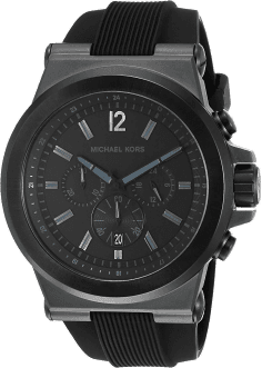 Montre Homme Michael Kors MK8152 - Cadran et Boîtier Noir - Bracelet Silicone