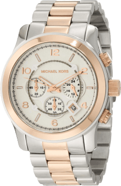Montre Homme Michael Kors Bradshaw MK8176 en acier argent et or rose