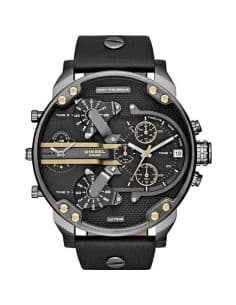 Montre Diesel Mr Daddy 2.0 cuir noir DZ7348 design biker