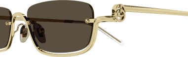 Lunettes de Soleil Gucci Logo GG1278S en métal vue 3