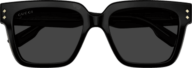 Lunettes de soleil Gucci Logo GG1084S noires en acetate vue 2