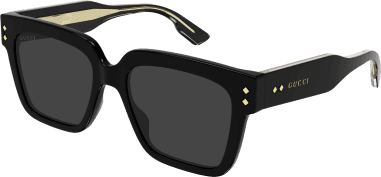 Lunettes de soleil Gucci Logo GG1084S noires en acetate