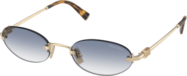 Lunettes de soleil Miu Miu MU A54S en métal vue 3