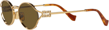 Lunettes de soleil Miu Miu Logo MU 52YS en métal vue 2