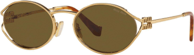 Lunettes de soleil Miu Miu Logo MU 52YS en métal vue 3