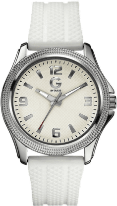Montre Guess G74040G1 pour Homme - Cadran et bracelet blancs - 48mm