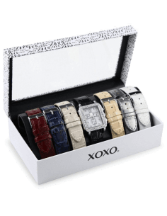 Montre Femme XOXO Réf. XO9025 Bracelet Cuir Noir Cadran Nacre