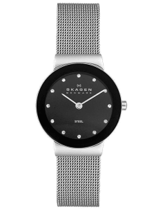 Montre Femme Skagen Freja 358SSSBD en acier bicolore et cadran noir