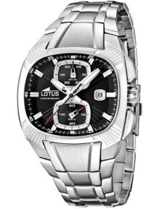 Montre Homme Lotus L15752/2 Doom - Boîtier argent, Cadran noir, Chronographe