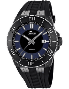 Montre Homme Lotus L15806/2 - Cadran Bleu et Noir, Boîtier Noir 45mm