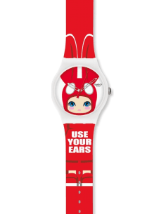Montre Swatch SUOZ114 Rouge à motif Kawaii