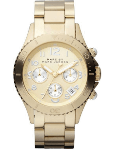 Montre Marc by Mac Jacobs Rock Chrono MBM3188 Bracelet doré jaune en acier