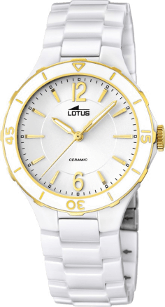 Montre Femme Lotus Ceramic L15931/2 en Céramique Blanche