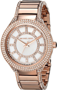 Montre Femme Michael Kors Kerry MK3313 en Acier Doré Rose à Maillons Rectangulaires