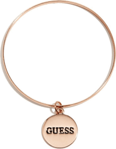 Bracelet Guess B114995-GR en acier or rose pour femme avec médaillon logo