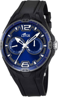 Montre Homme Lotus Sport L18184/1 - Boîtier Noir, Cadran Bleu