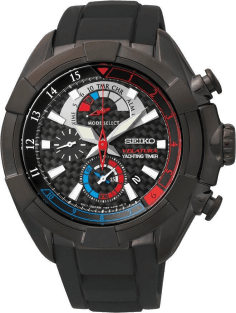 Montre Homme Seiko Velatura SPC149P1 en Silicone et Titane Noir