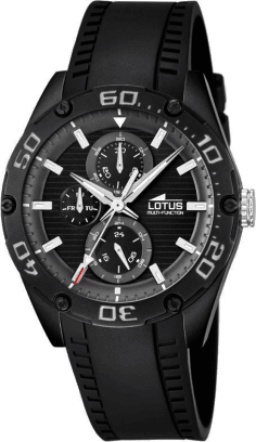 Montre Homme Lotus L18183/4 Noir - Cadran Noir, Bracelet Silicone