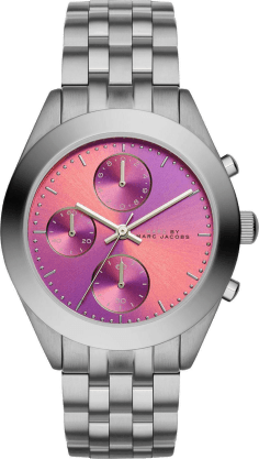 Montre Femme Marc Jacobs MBM3372 Cadran Orange Bracelet Acier Argent