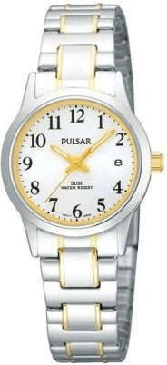Montre Pulsar PH7149X1 pour Femme, Cadran Blanc et Bracelet Acier Argent