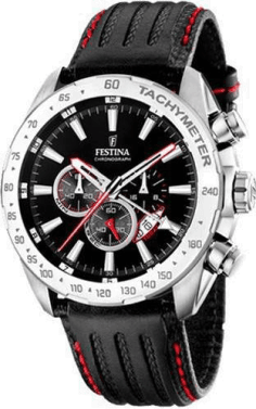 Montre Homme Festina F16489/5 Cuir & Synthétique Noir