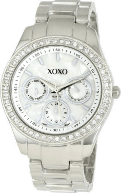 Montre Femme XOXO XO5301A en acier argenté à cadran blanc